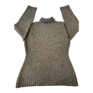Vintage Wool Zip Sweater w/ Elbow Patches Grunge Academia Style L